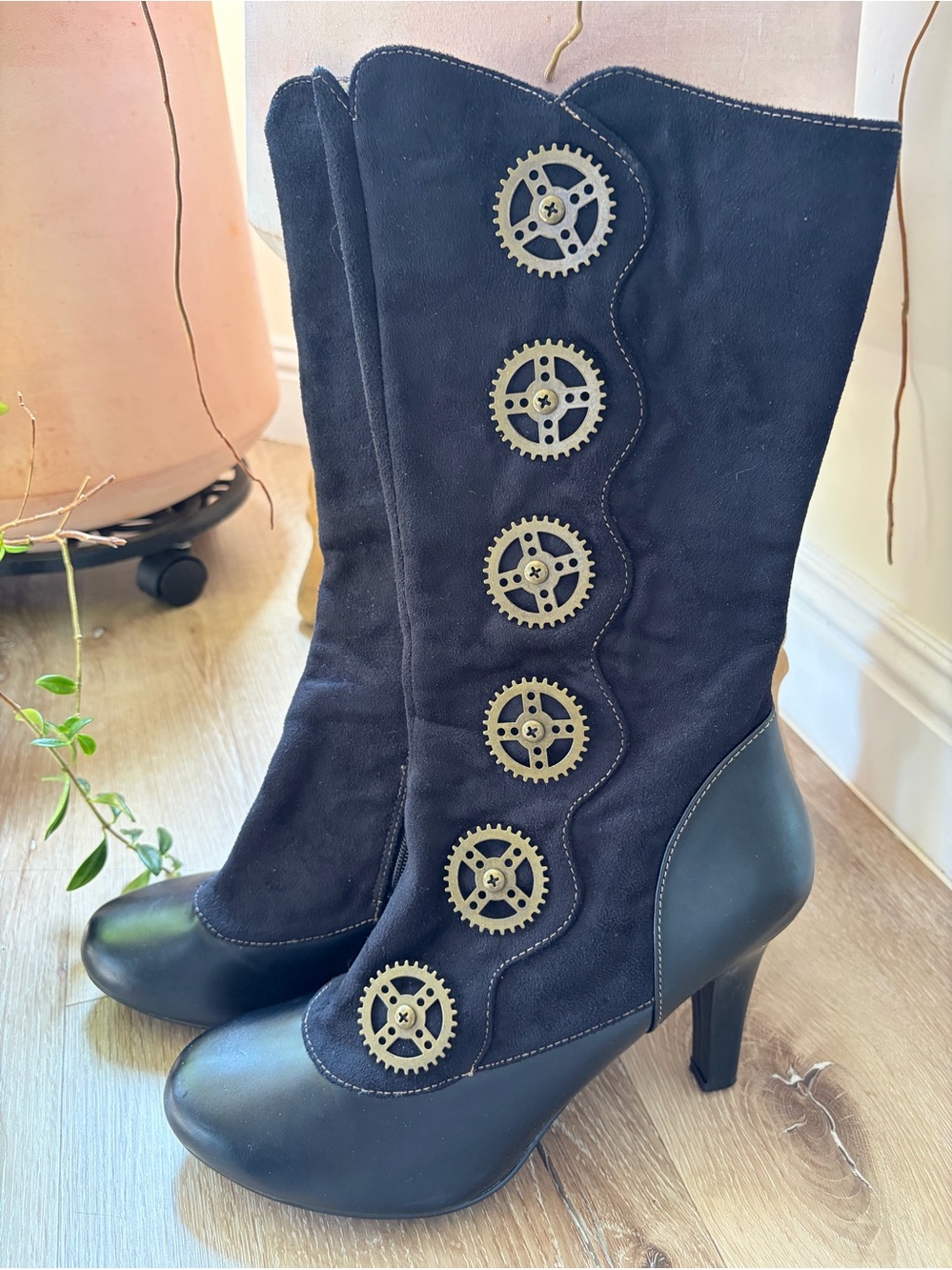 Demonia Tesla-108 Steampunk Boots - Size 12
